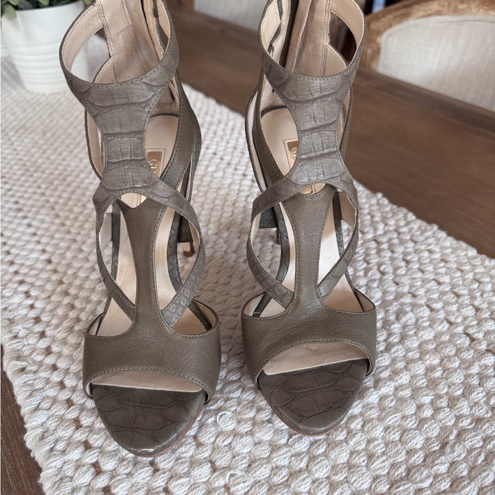 Guess Taupe Strappy Heels